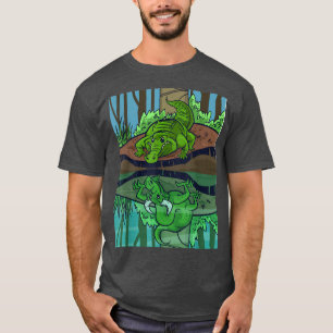 Crocodile Dragon Fairy Tale Reflective Afbeelding T-shirt