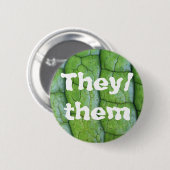 Crocodile Fern Custom Pronoun Button (Voorkant /achterkant)