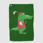 Crocodile Golfer Golfhanddoek (Voorkant)