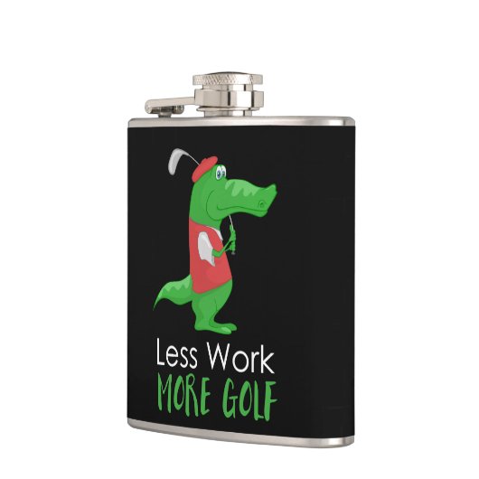 Crocodile Golfer Grappig Heupfles (Links)