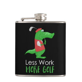 Crocodile Golfer Grappig Heupfles