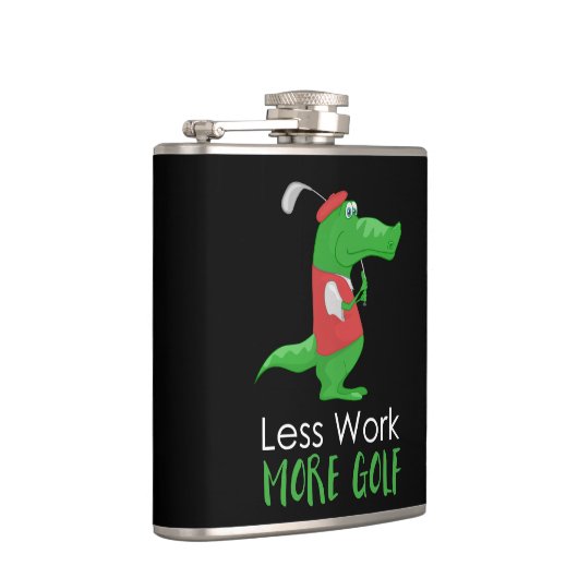 Crocodile Golfer Grappig Heupfles (Rechts)