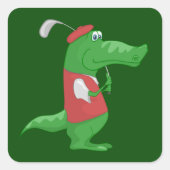 Crocodile Golfer Stickers (Voorkant)