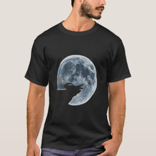 Crocodile Halloween Costume Moon Silhouette T-shirt