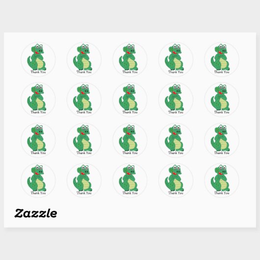 Crocodile Hartelijk dank Ronde Sticker (Vel)