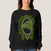 Crocodile Head Mandala Irish Shamrock C St Patrick Trui (Voorkant)