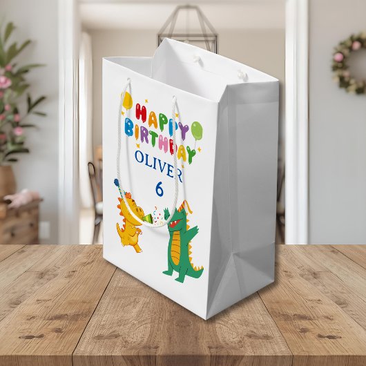 Crocodile & Hippo Gift Bag - Fun Party Theme Medium Cadeauzakje