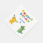 Crocodile & Hippo Party Napkins - Fun Servet (Hoek)