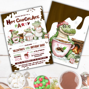 Crocodile Hot Chocolate 2 Party Verjaardag Kaart