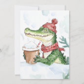 Crocodile Hot Chocolate Party Verjaardag Uitnodigi Kaart (Achterkant)