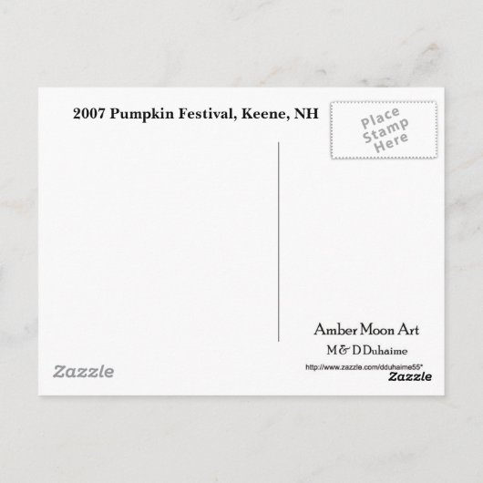 Crocodile Hunter Pumpkin Briefkaart (Achterkant)