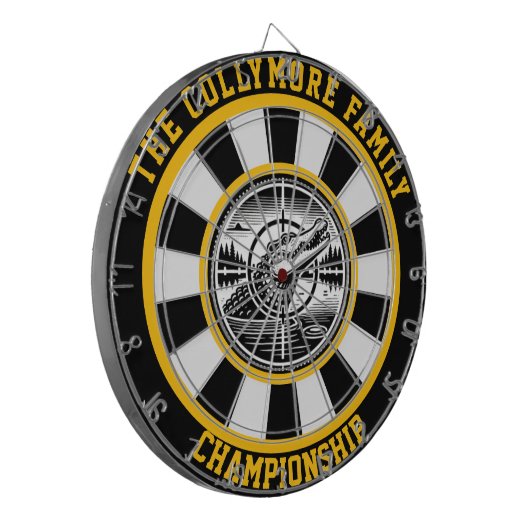 Crocodile in het ontwerp van de Crosshairs Dartbord (Voorkant Links)