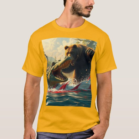 Crocodile in the Wild Waters T-shirt (Voorkant)