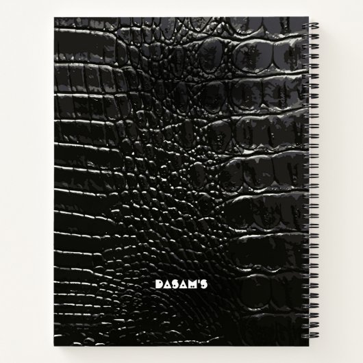 CROCODILE LEATHER NOTITIEBOEK (Achterkant)