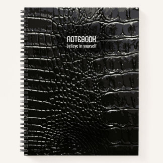 CROCODILE LEATHER NOTITIEBOEK