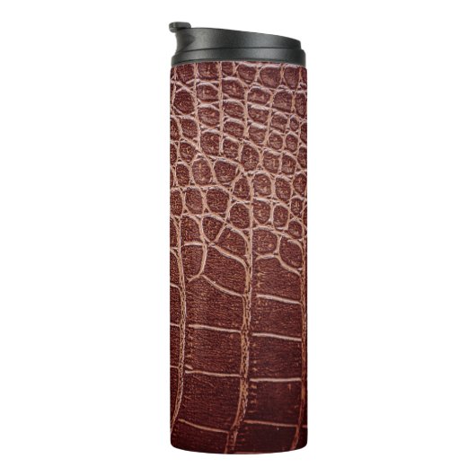 Crocodile leather patternabstract,alligator,animal thermosbeker (Geroteerd rechts)