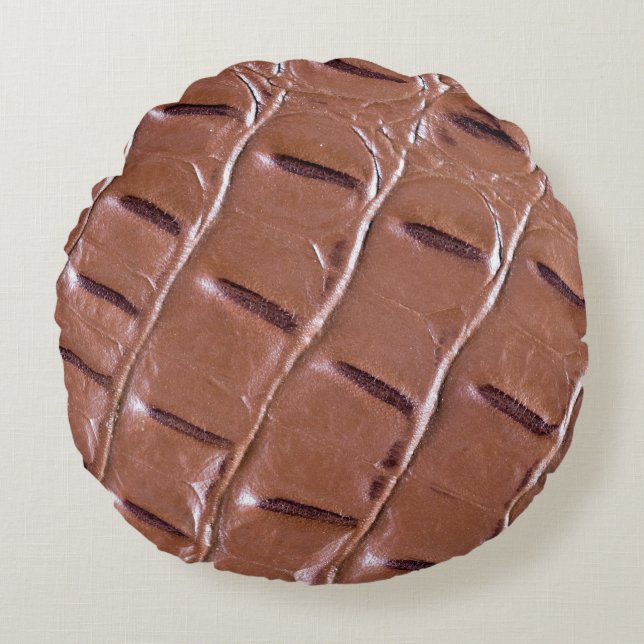 Crocodile leather textured backgroundabstract, ani rond kussen (Voorkant)