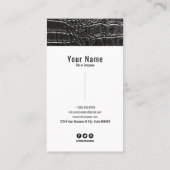 CROCODILE LEATHER VISITEKAARTJE (Achterkant)