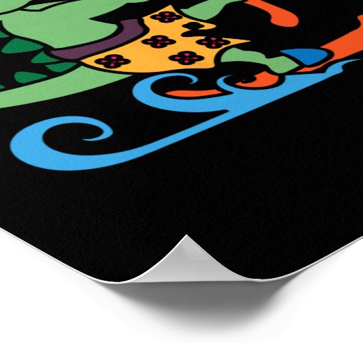 Crocodile Lover Skiing Alligator Reptile Water Ski Poster (Hoek)