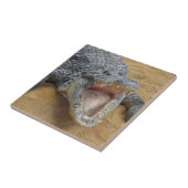 Crocodile met Jaws Wide Open Close-up Tegeltje (Zijkant)