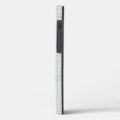 Crocodile Pearl Grey Faux Leather Personalize Name Case-Mate iPhone Case (Achterkant / Links)