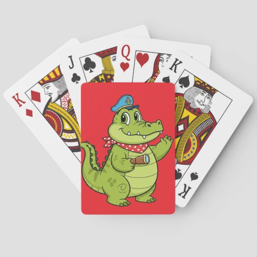 crocodile pokerkaarten (Achterkant)