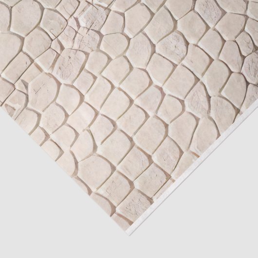Crocodile Print Cream Biege Tissuepapier (Detail)