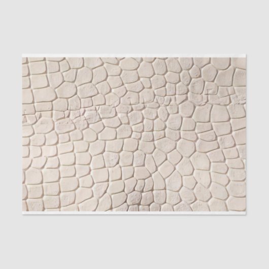 Crocodile Print Cream Biege Tissuepapier (Voorkant)