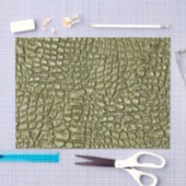 Crocodile Print Gold Green Tissuepapier (Craft)