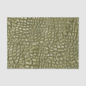 Crocodile Print Gold Green Tissuepapier (Voorkant)