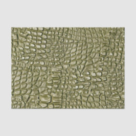 Crocodile Print Gold Green Tissuepapier