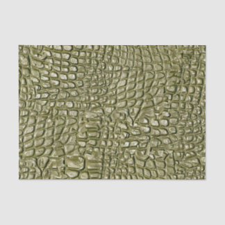 Crocodile Print Gold Green Tissuepapier