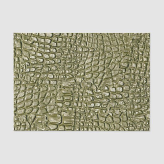 Crocodile Print Gold Green Tissuepapier (Voorkant)