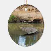 CROCODILE QUEENSLAND AUSTRALIË KERAMISCH ORNAMENT (Links)