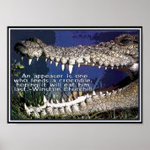 CROCODILE QUOTE - WINSTON CHURCHILL APPEASER POSTER (Voorkant)