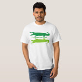 Crocodile Reflection (groen) T-shirt (Voorkant volledig)