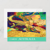 Crocodile reptile Queensland Australië reizen Briefkaart (Voorkant / Achterkant)