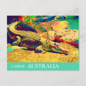 Crocodile reptile Queensland Australië reizen Briefkaart (Voorkant)