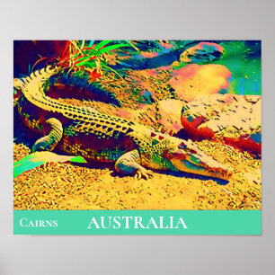 Crocodile reptile Tropical Queensland Australië Poster