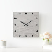 CROCODILE ROCK CLOCK White Alligator Vierkante Klok (Huis)