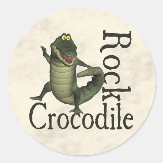 Crocodile Rock Ronde Sticker (Voorkant)
