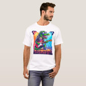 Crocodile rockstar coole kunst t-shirt (Voorkant volledig)