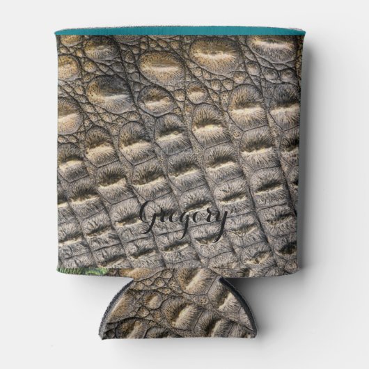 Crocodile Skin Custom Monogram Sjabloon Blikjeskoeler (Voorkant)