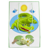 Crocodile Smile Birthday Medium Cadeauzakje (Achterkant)