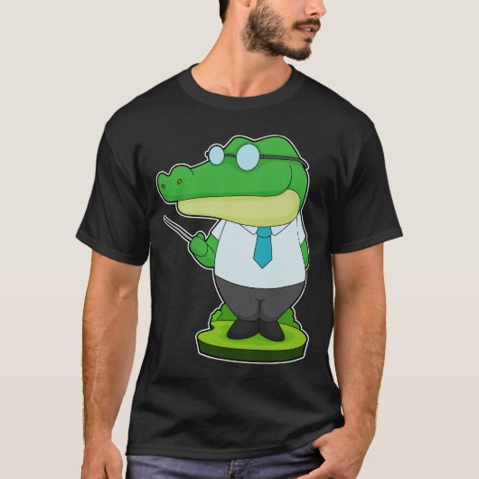 Crocodile Teacher Pointer T-shirt (Voorkant)