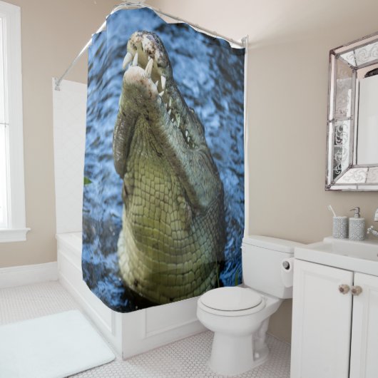 Crocodile Teeth Water Douchegordijn (In situ)