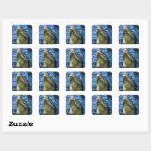 Crocodile Teeth Water Vierkante Sticker (Vel)
