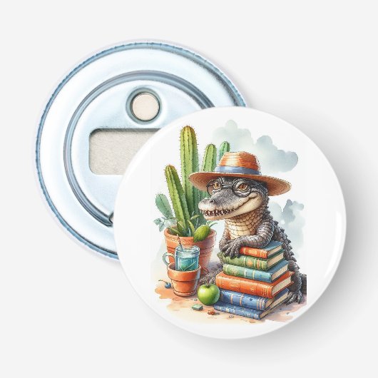 Crocodile Tropic Safari Button Flesopener (Voorkant)