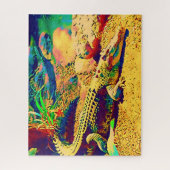 Crocodile tropical Queensland uitdagend Legpuzzel (Verticaal)