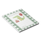 Crocodile verjaardag tijd capsule bericht notitieblok (Schuin)